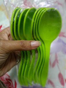 8 Plastic Unbreakable Daily Used Spoon...🥄🥄🥣