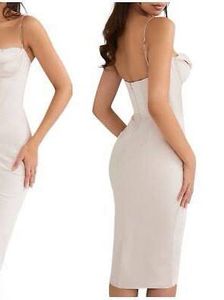 White Corset Midi Dress