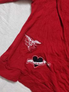 ❗ CLEARANCE ❗ Red Embellished Hoodie