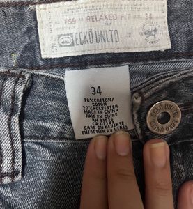 Grey denim jeans