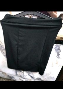 Black Pencil Skirt Knee Length For Girls