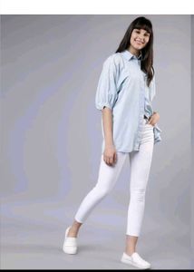 Tokyo talkies Denim Korean Oversized shirt Top