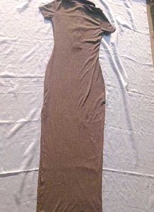 Brand New (Newme) Solid Slit Ribbed Dress