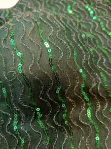 Green Net &amp; Sequins Blouse