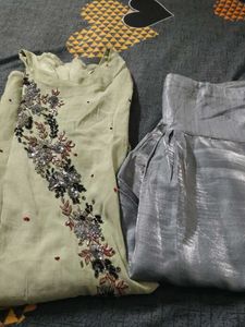 Embroidered Kurta with Sharara