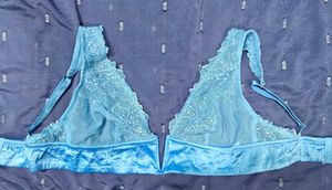 Blue Lace Bra