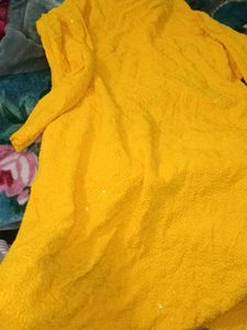 Yellow Embroidered Kurta Set with pant