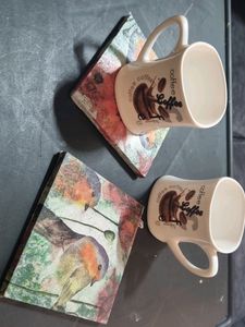 MDF Decoupage Coasters Set Of 2