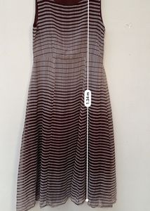 Brown Striped Gown
