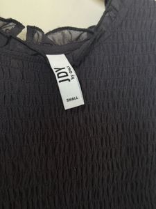 JDY by ONY Chic Black Smocked Peplum Top