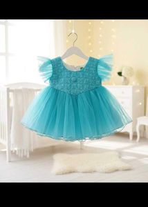 Elegant Sky Blue Embellished  Gown