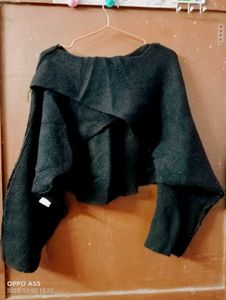 Stylish Black Knit Sweater