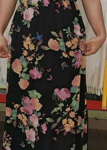 Floral Strapless Maxi Dress