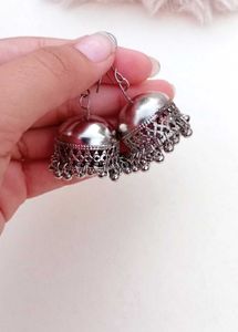 Silver Jhumka
