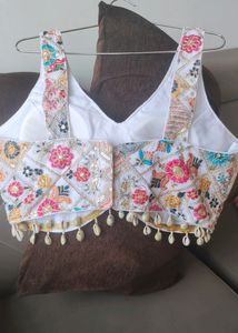 New Navratri Special White Blouse