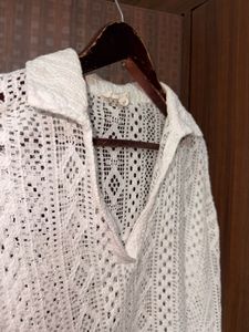 White Crochet Top