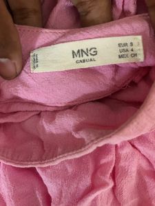 Mango Sleeveless Pink Top