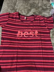 Striped Tee with Text