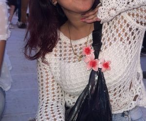 Charming White Woolen Crochet Top ❄️✨