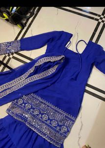 Royal Blue Gharara Suit