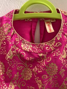Anouk, Magenta With Golden Print, New Style, Long