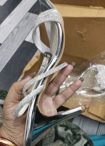 Sparkly Silver Heels