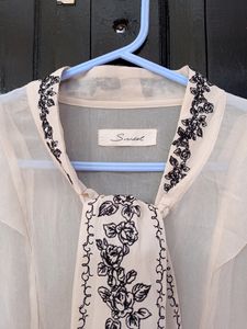 Women Bow Tie Formal Top