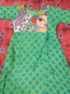 Polka Dot Dress with Face Graphic