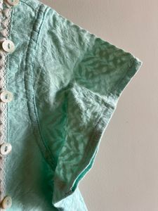 Embroidered Mint Kurti