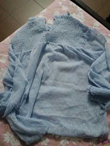 FIG Smocked Swiss Dot Blouse