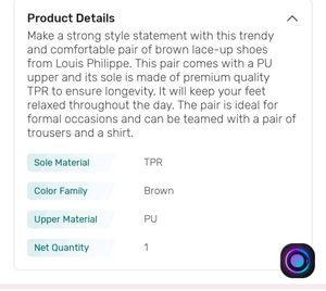 Louis Philippe Brown Formal Shoes