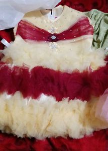 Mehrun Creamy Frock