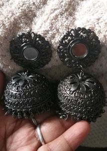 Oxidized Jhumka Earrings
