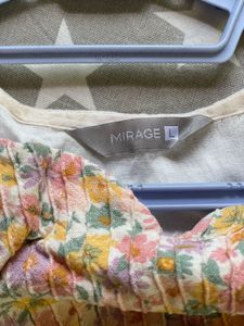 Floral Accent White Dress size large