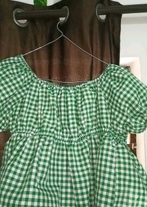 Green Checkered Top