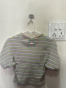 Striped Cropped Top
