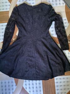 Black Lace Fit &amp; Flare Dress