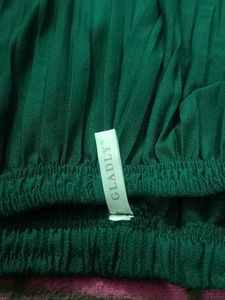 Green Pleated Palazzo Pants
