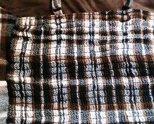 Trendy Brown &amp; Black Checkered Crop Top