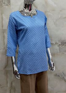 Blue Printed Top