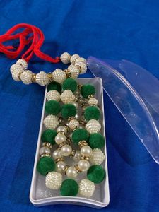 Stunning Beaded Long Chain With Hand Kada
