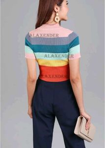 Rainbow Striped Crop Top