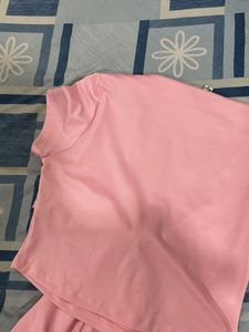 New me Pink Tie-Front Top