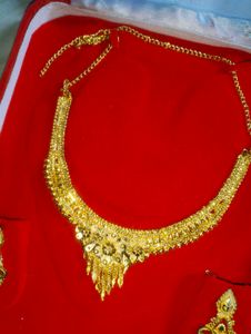 Gold-Plated Necklace &amp; Earring Set