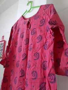 Pink Printed Kurta