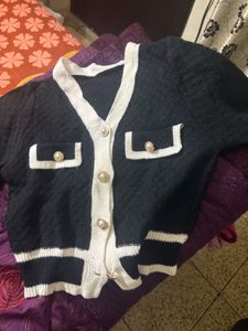 Cute Black & White Cardigan