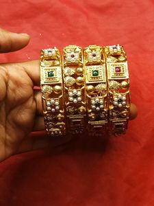 Gold-Plated Bangle Set