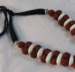 ✨Rudraksha, Seashell And Oxidised Jewellery Set ✨