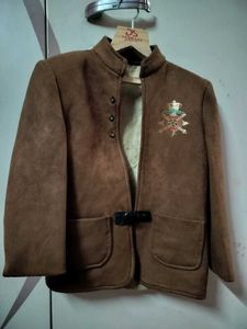 Brown Embroidered Jacket