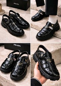 Prada Black Cage Sandals